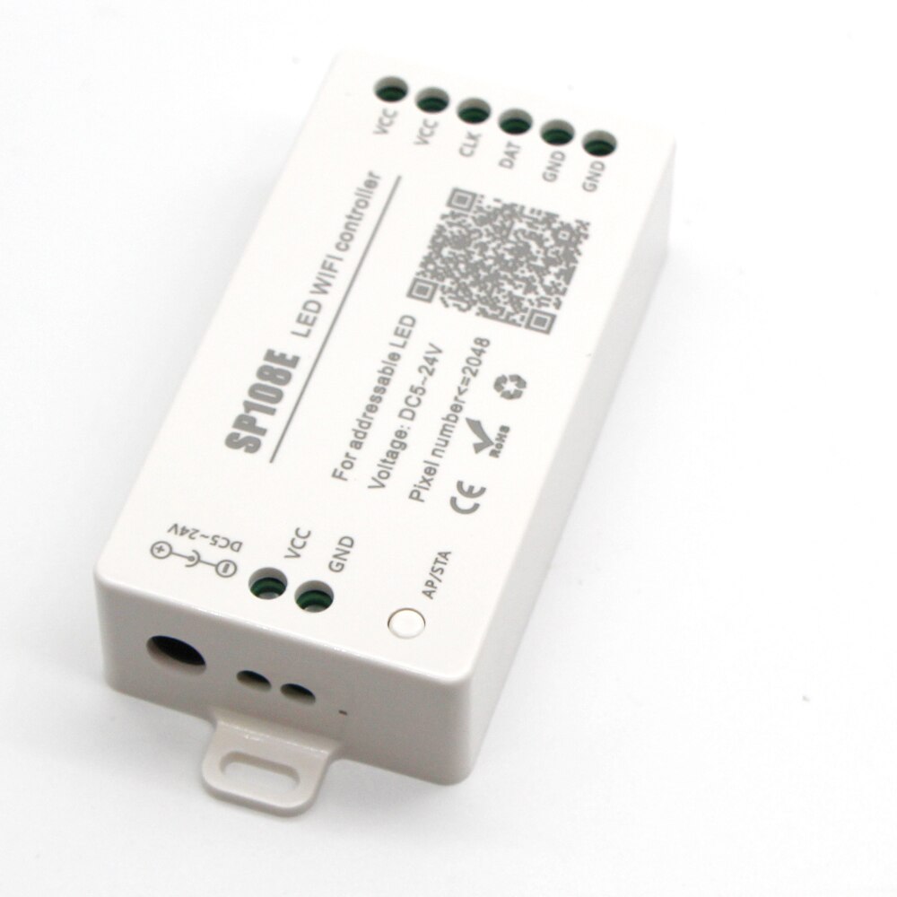 WS2812B WS2811 SK6812 Led Pixels Strip Light Controller Bluetooth WIFI SP105E SP110E SP108E SP501E Music SP107E SP601E DC 5V-24V: SP108E wifi