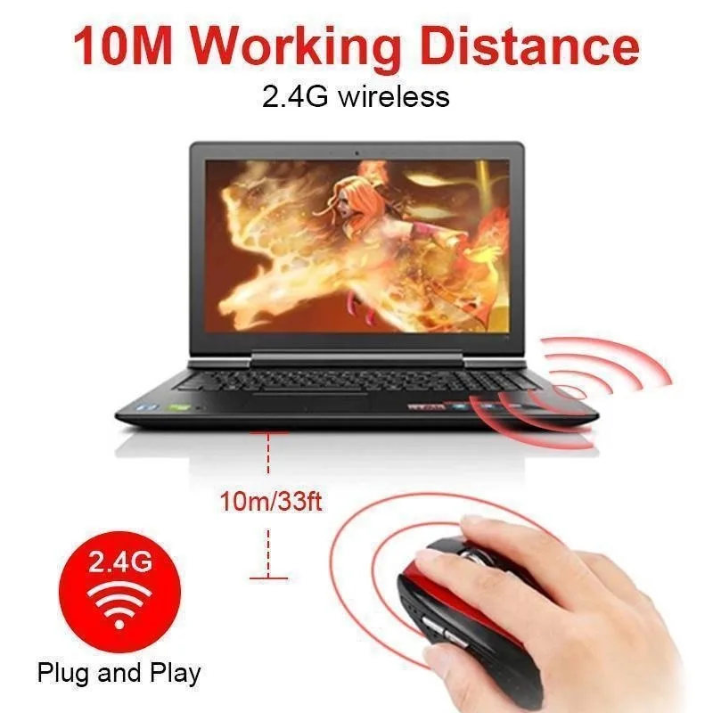 2.4GHz Wireless Mouse Gaming with USB Receiver for PC Laptop Desktop Computer Mice