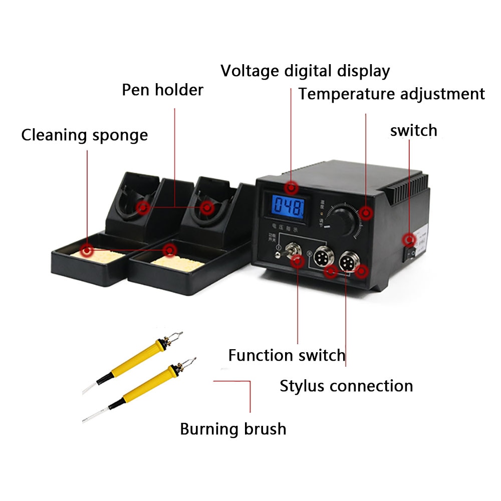 Domestica 60W Digital Display Pyrography Machine Gourd Wood Burning Soldering Irons Pen Craft Tool Kits Pyrography Machine Kit