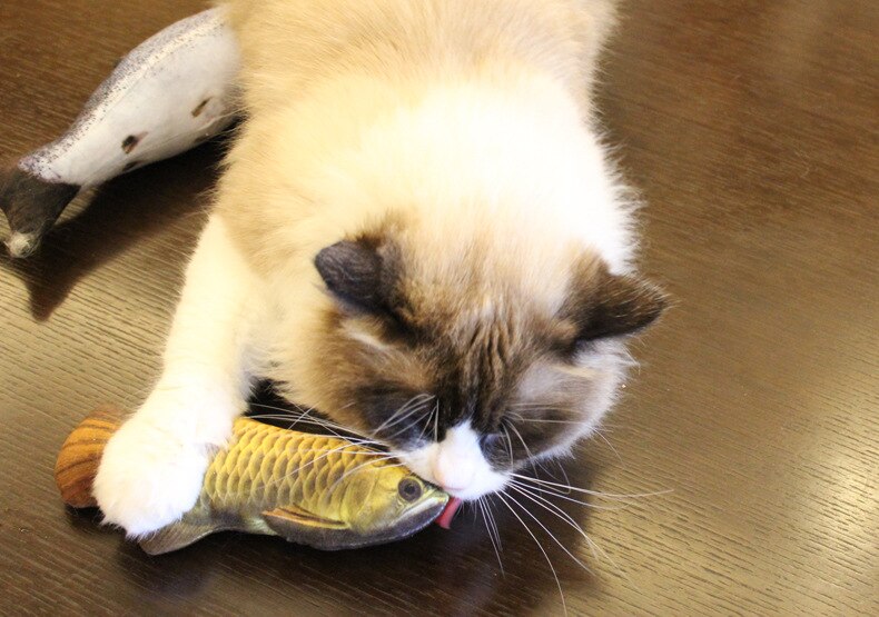 Simulation Plush Catnip Fish Toy for Cat Playing Training Tool Cats Pets Mint Fish Chew Toys Cat Rest Bite Pillow Scratch Board