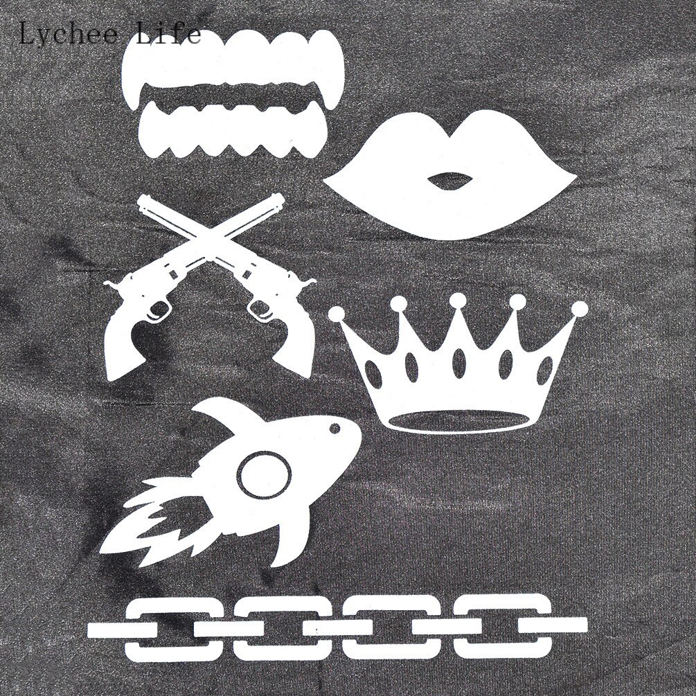 Lychee life  a5 reflekterende klisterbånd vinyl ark jern på stof til beklædning diy sy tilbehør: 1