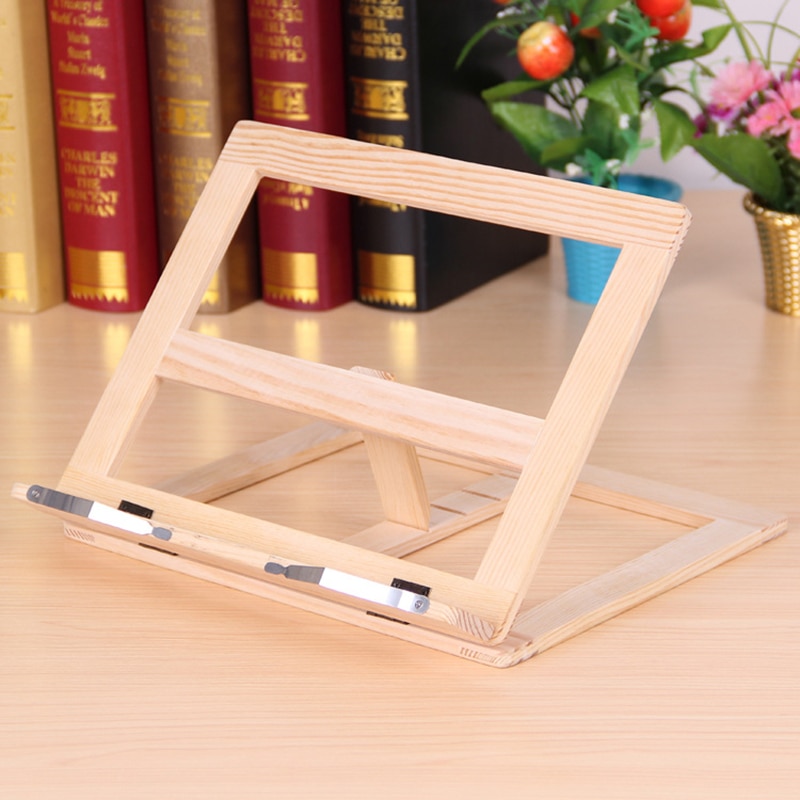 Folding Wooden Adjustable Book Stand Cookbook Holder Reading Desk For Holding Book Cookbook Tablet PC Laptop