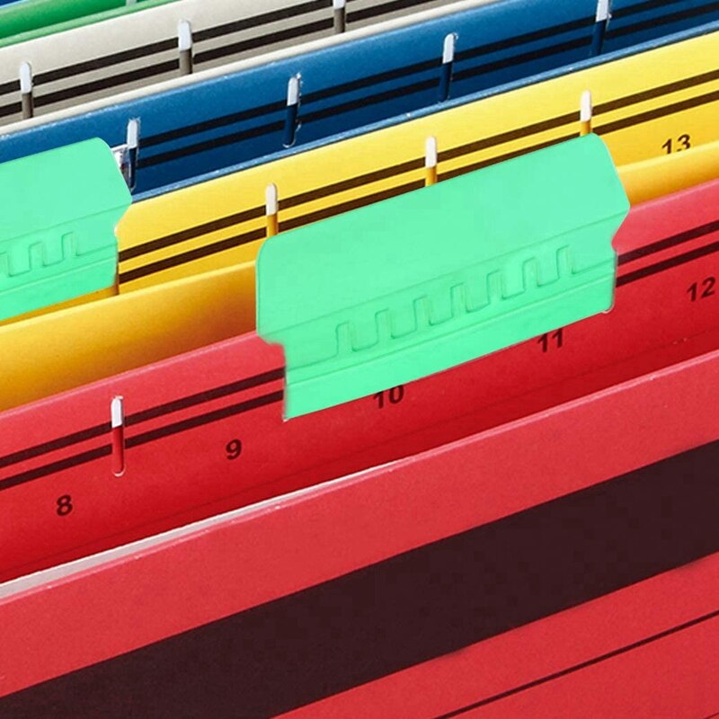 180 sæt fildokumentfaner 2 tommer hængende mappefaner og flerfarvede indsatser til hurtig identifikation af hængende filer