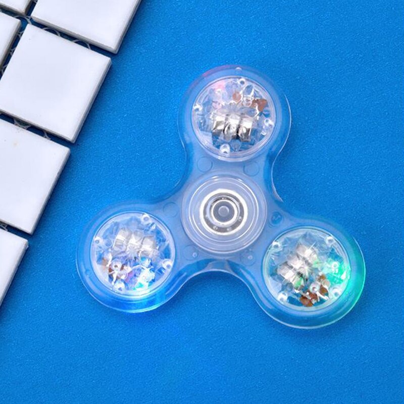 Led Licht Fidget Spinner, Regenboog Fidget Speelgoed Licht Vinger Hand Spinner A2UB