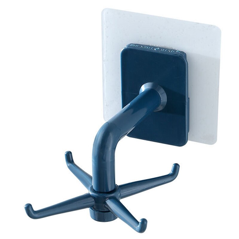 Wall Mounted 360 Rotating Coat Hanger Rotating four-claw storage hook without punching Kitchen Gadgets Accessories Bath Hook: BL