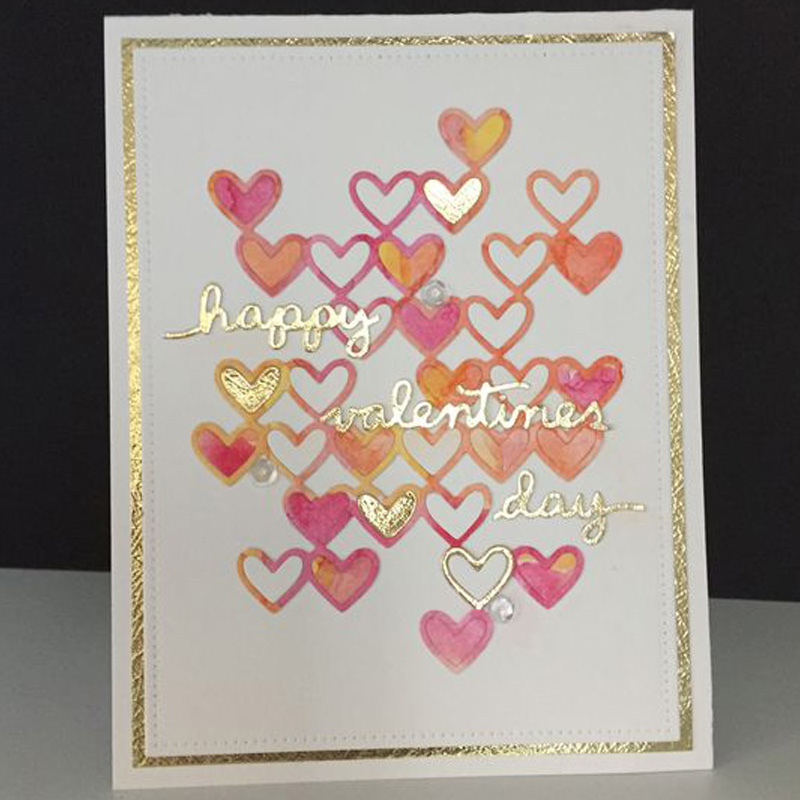 Metal Cutting Dies Stencil Hollow Heart Block Frame Dies Scrapbooking Craft Stamp Die Cut Christmas Wedding Card Making