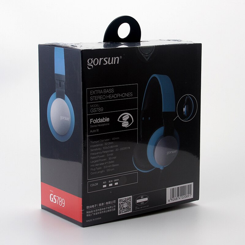 Gorsun  gs789 bekabelde hoofdtelefoon met microfoon headset bas hifi geluid muziek voor volumeregeling