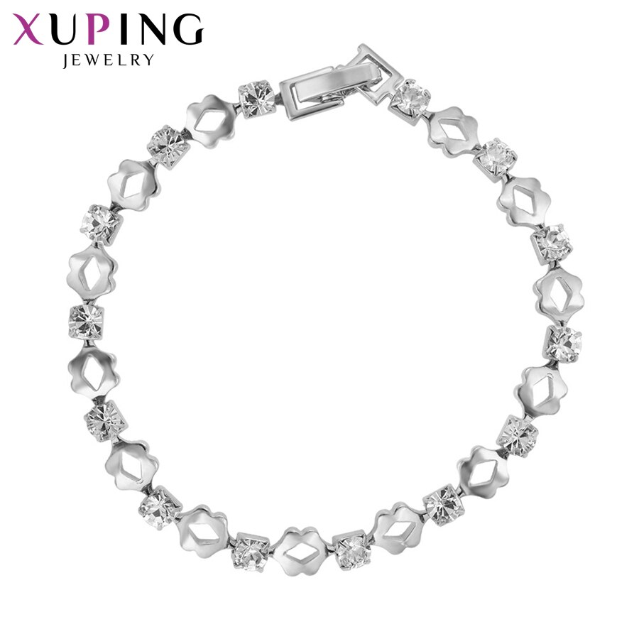 Xuping Bracelet Jewelry With Rhinestone Environmental Copper for Women Christmas Day S80-75051: Default Title