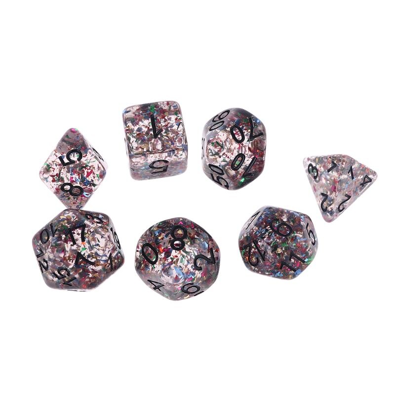 7 Stks/set Polyhedral Onregelmatige Multi Zijden Nummers Dobbelstenen Rollenspel Bordspel Voor Bar Party