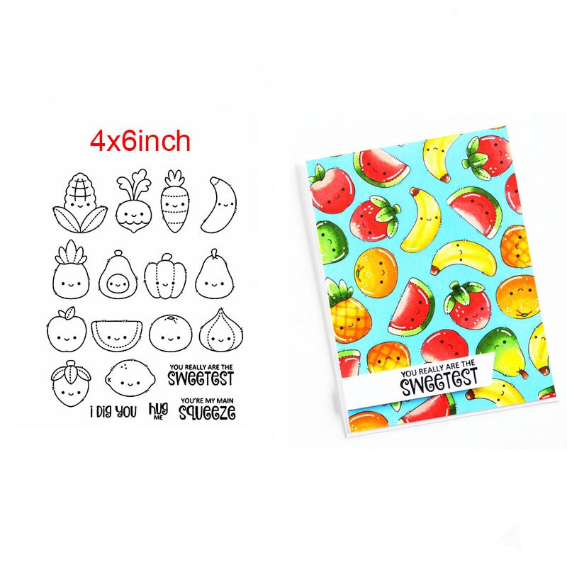 Mini dieren zinnen kabouters eten transparante stempels transparante stempels voor doe-het-zelf scrapbooking papier kaart: Ww0747 een 1