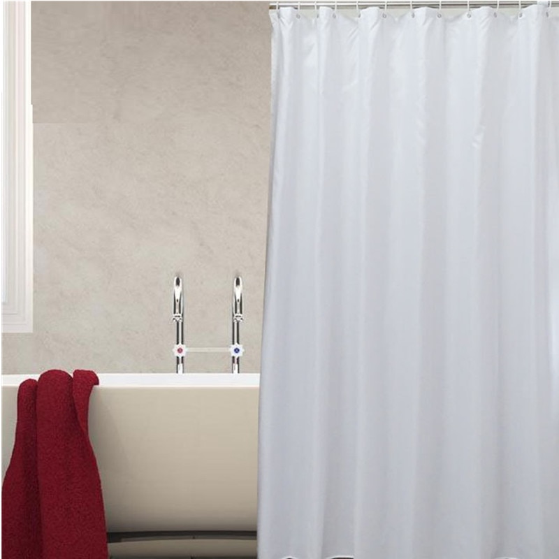 Transparent klar vattentät badrum duschdraperier vita gardiner för bad peva lyx badkar gardin heminredning: Vit / 90*180cm