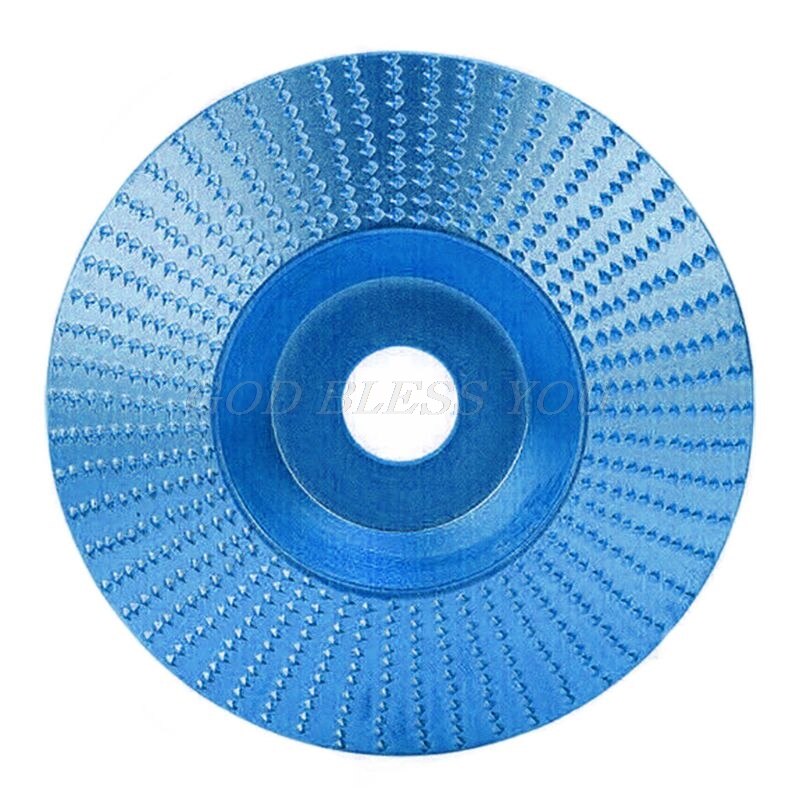 Woodworking Angle Grinder Disc Tool Grinding Wheel Carbide Wood Sanding Carving: Blue Bevel