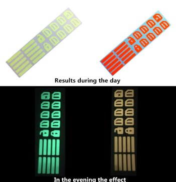 Car universal window luminous sticker fluorescent sticker glass lifter switch button glow sticker modified fluorescent sticker