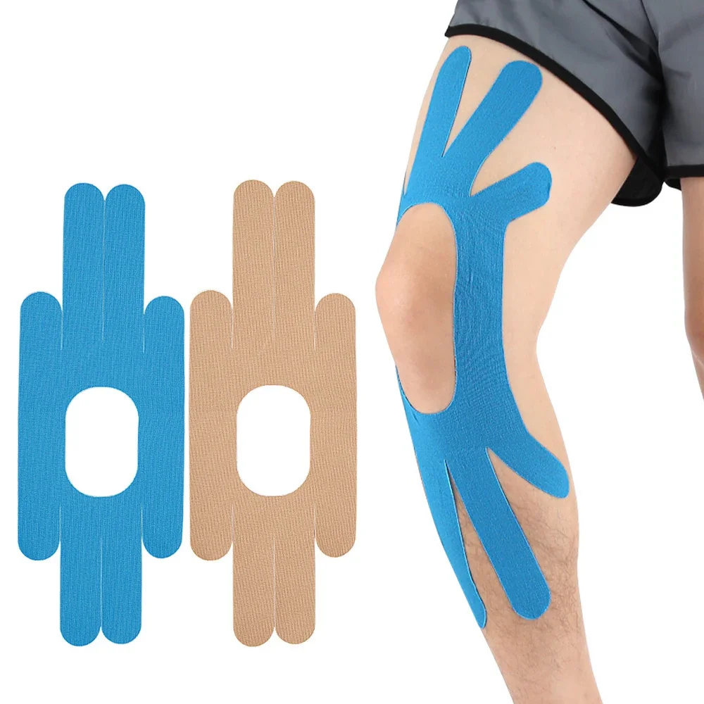 2 pièce/ensemble bande de kinésiologie, bande adhésive élastique de soutien musculaire pour sport athlétique, récupération de thérapie pour les genoux, la cheville, soulagement des douleurs articulaires