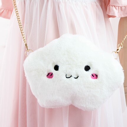 Super Cute Furry Single Shoulder Bags Mini Phone Wallet Bag Purse Cartoon Lolita Chain Sweet Girl Kawaii 11 types: 1