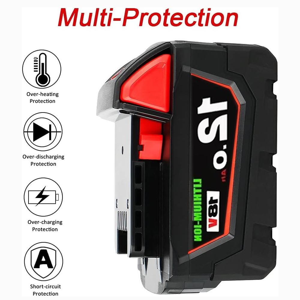 LOLRKO 18V 12.0Ah Lithium-Ionen-Akku für Milwaukee M18 Werkzeuge - Hohe Kapazität 12000mAh Ersatz