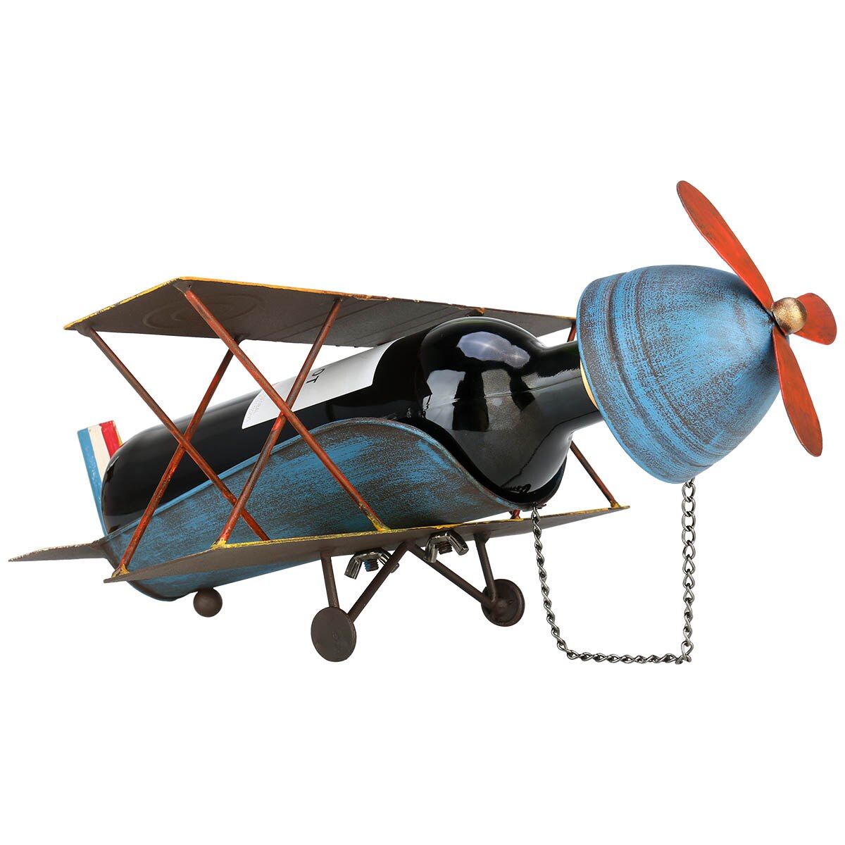 Porte-bouteille à vin en métal | Avion, support pour whisky, porte-bouteille, plateau pour boire, décoration de Bar
