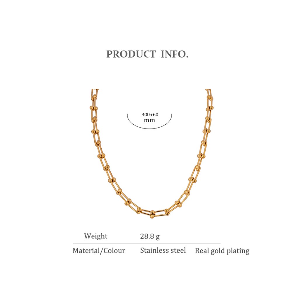 Yhpup Minimalistischen 316L Edelstahl Kette Kragen Halskette 18 k Metall Gold Aussage Halskette Schmuck Party