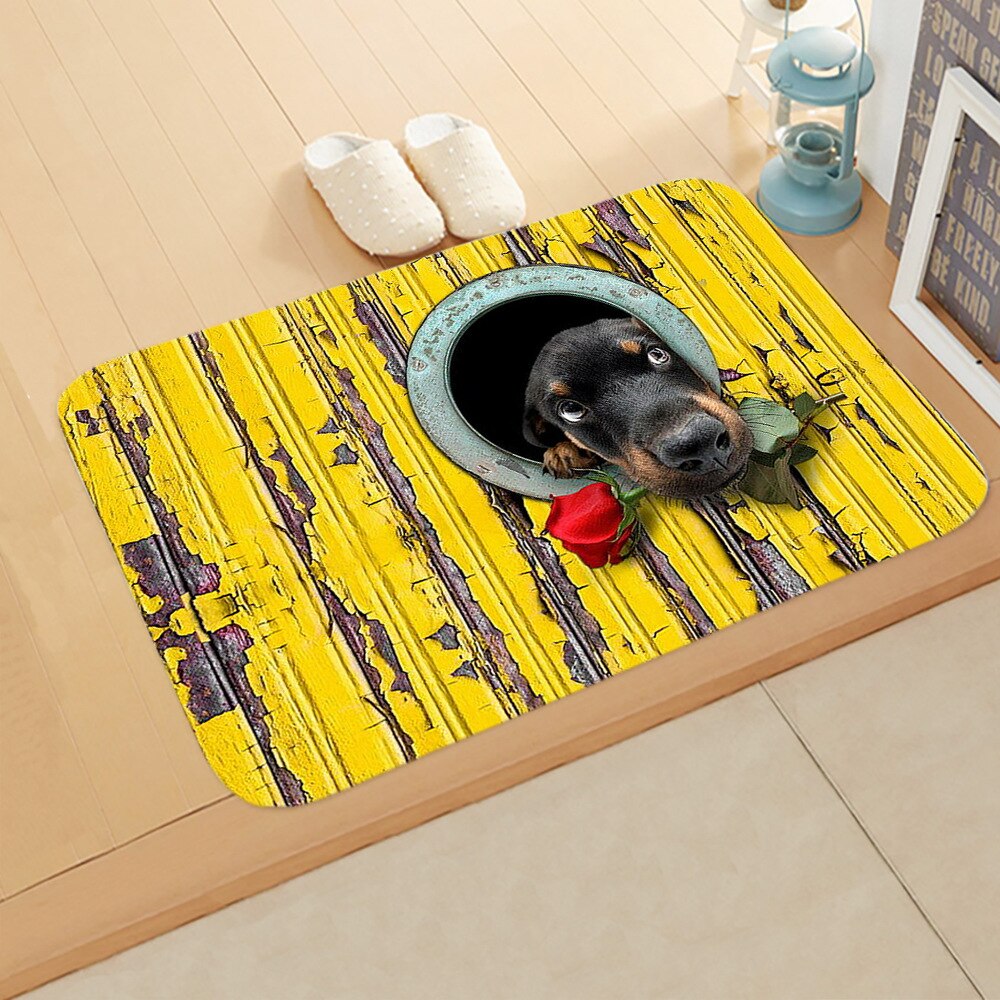 3D Dier Hond Gedrukt Mat Zachte Kant Strip Deur Mat Tapijt Slaapkamer Deur Vloer Gang Mat DDD26: 4