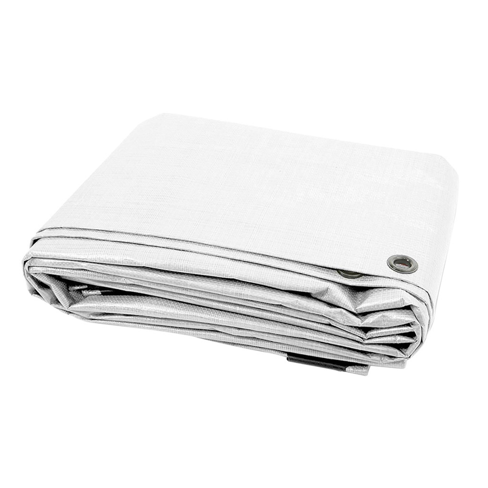 Lona impermeable de poliéster, 6,6x16 pies, 2x5 metros, color blanco, resistente a la intemperie