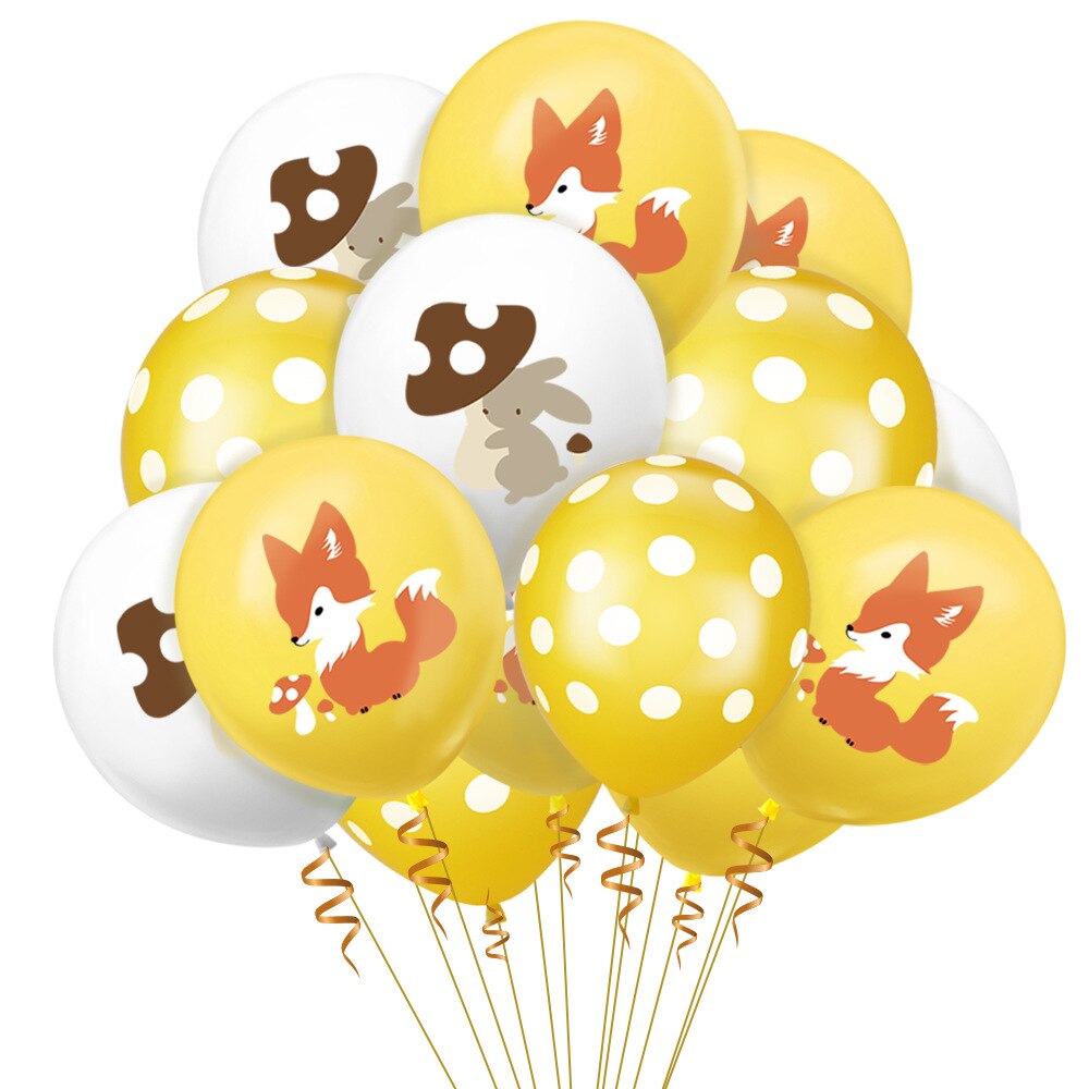 Cartoon Bos Dieren Ballonnen Verjaardagsfeestje Decoratie Vlag Vos Eekhoorn Ballonnen Jungle Dieren Ballonnen Verjaardagslevering