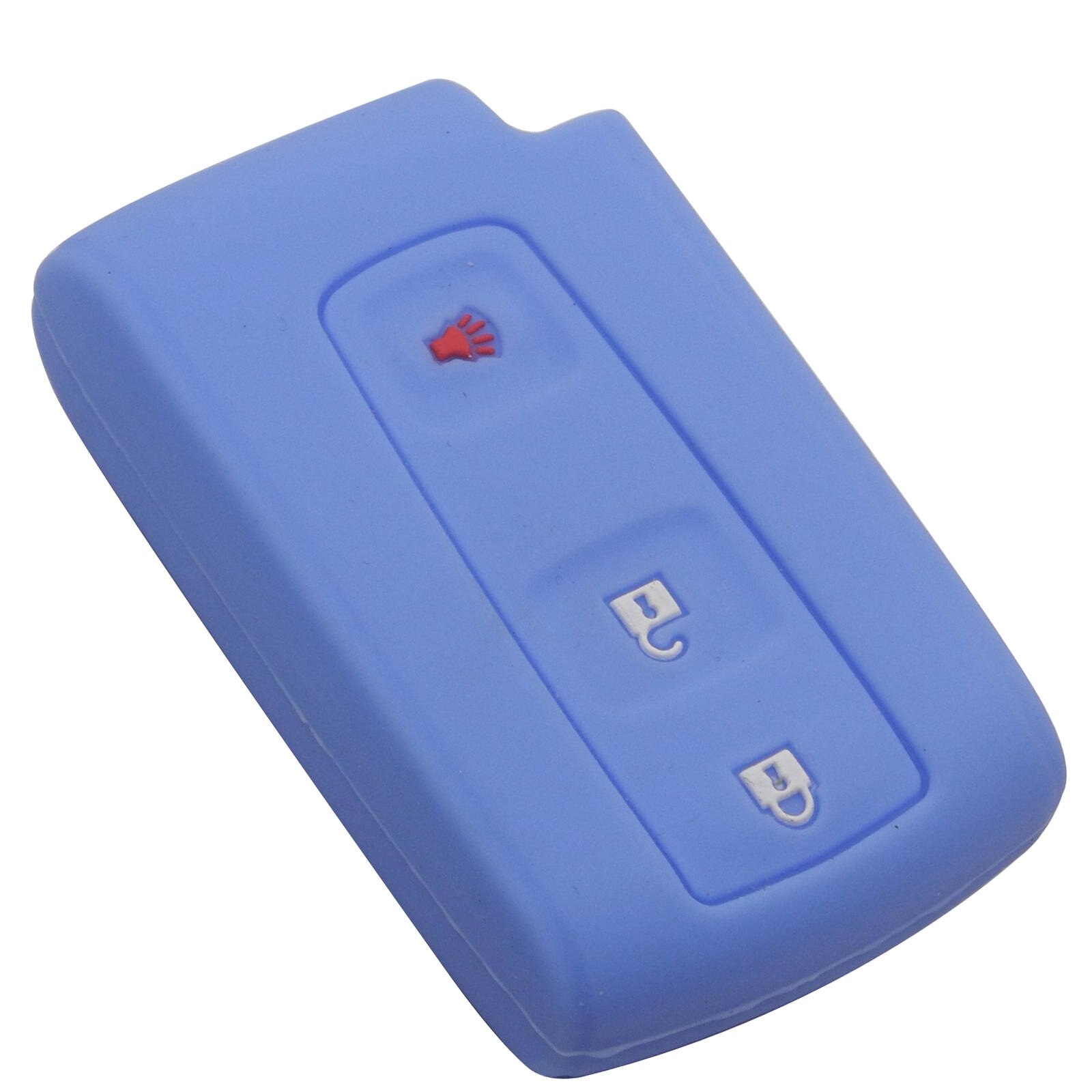 3 knoppen Afstandsbediening Autosleutel Case Cover Houder Voor Toyota Prius Crown Avensis Verso Remote Smart Key Fob: lightblue