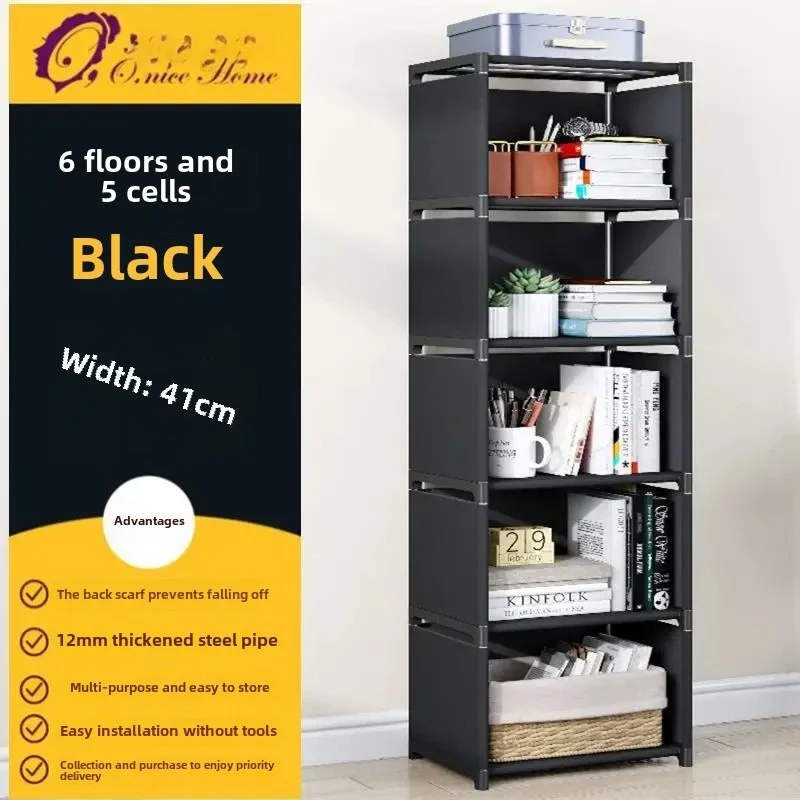Armario multicapa a prueba de polvo, estantería divisoria de alta capacidad para dormitorio, armario de almacenamiento de montaje Simple abierto, muebles de dormitorio: Gris oscuro