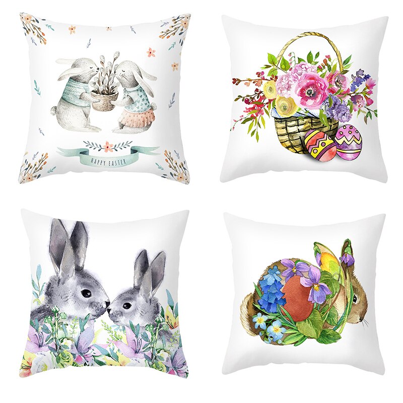 Kids Kussensloop Brief Kussenhoes 45*45 Sierkussen Covers Decor Kussens Bank Polyester Bloemen Home Decor Kussenslopen