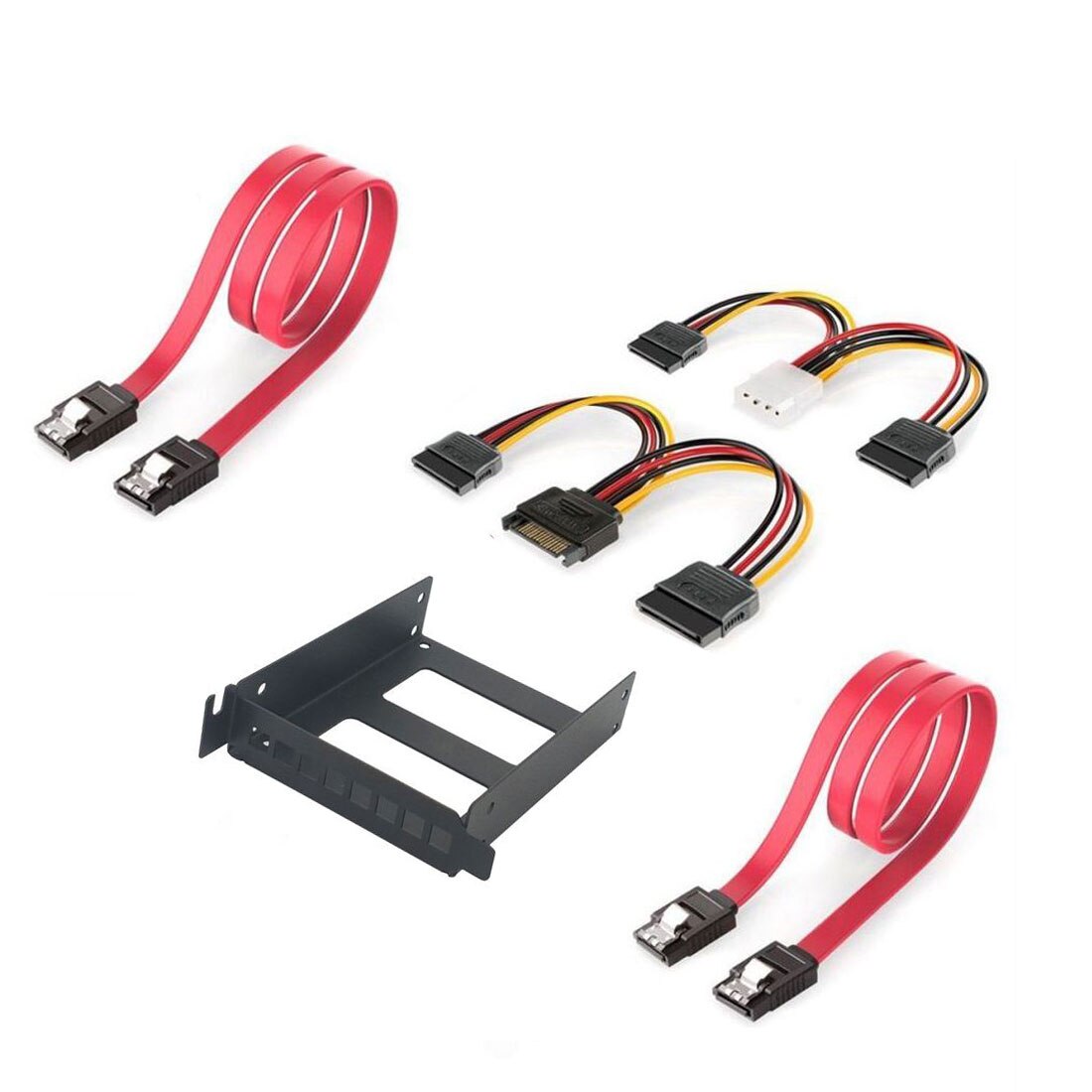 Carrello a 2.5 pollici del vassoio dell&#39;adattatore del disco rigido del supporto del pannello posteriore di IDE/SATA/SSD/HDD della scanalatura di PCI del metallo di XT-XINTE con il cavo di dati di Sata: Half w Red Cable