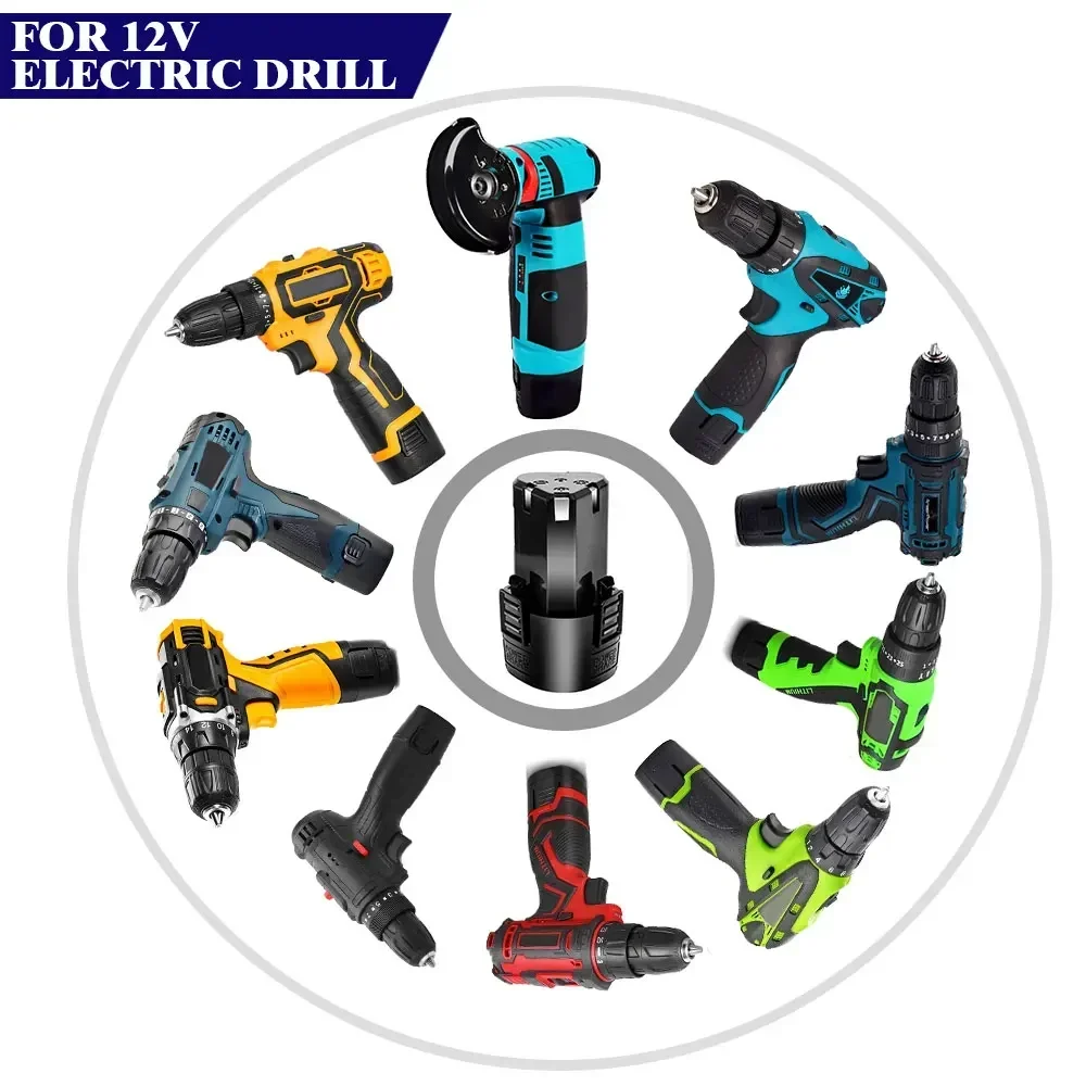 12V 1500mAh Battery Rechargeable Lithium-Ion for Electric Screwdriver Electric Drill Mini Angle Grinder Tool