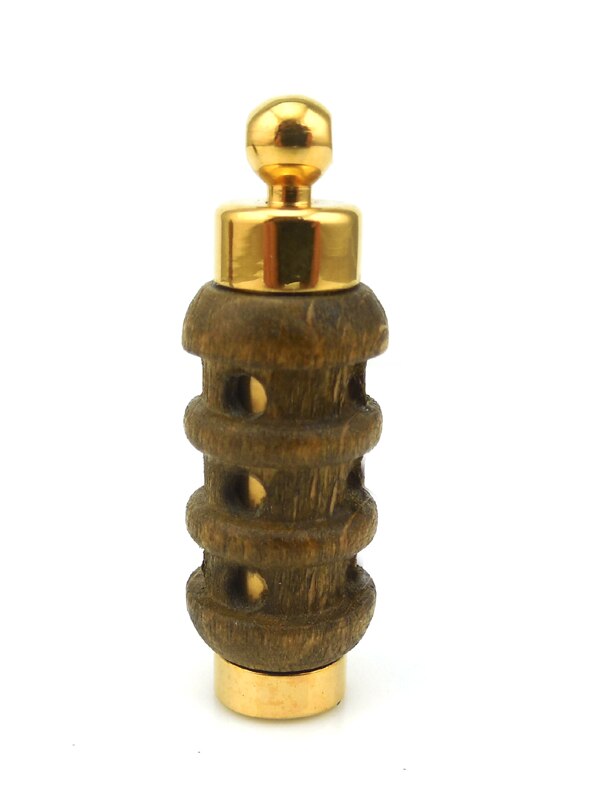 Colgante aromático de 316L de acero inoxidable, colgante de frasco, para aceite esencial de madera, novedad: retro green 2