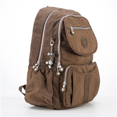 TEGAOTE gran escuela Mochila para chicas adolescentes de gran capacidad Mochila mujeres Mochila de Nylon de de viaje portátil Mochila: Coffee / 33CMX16CMX47CM1374