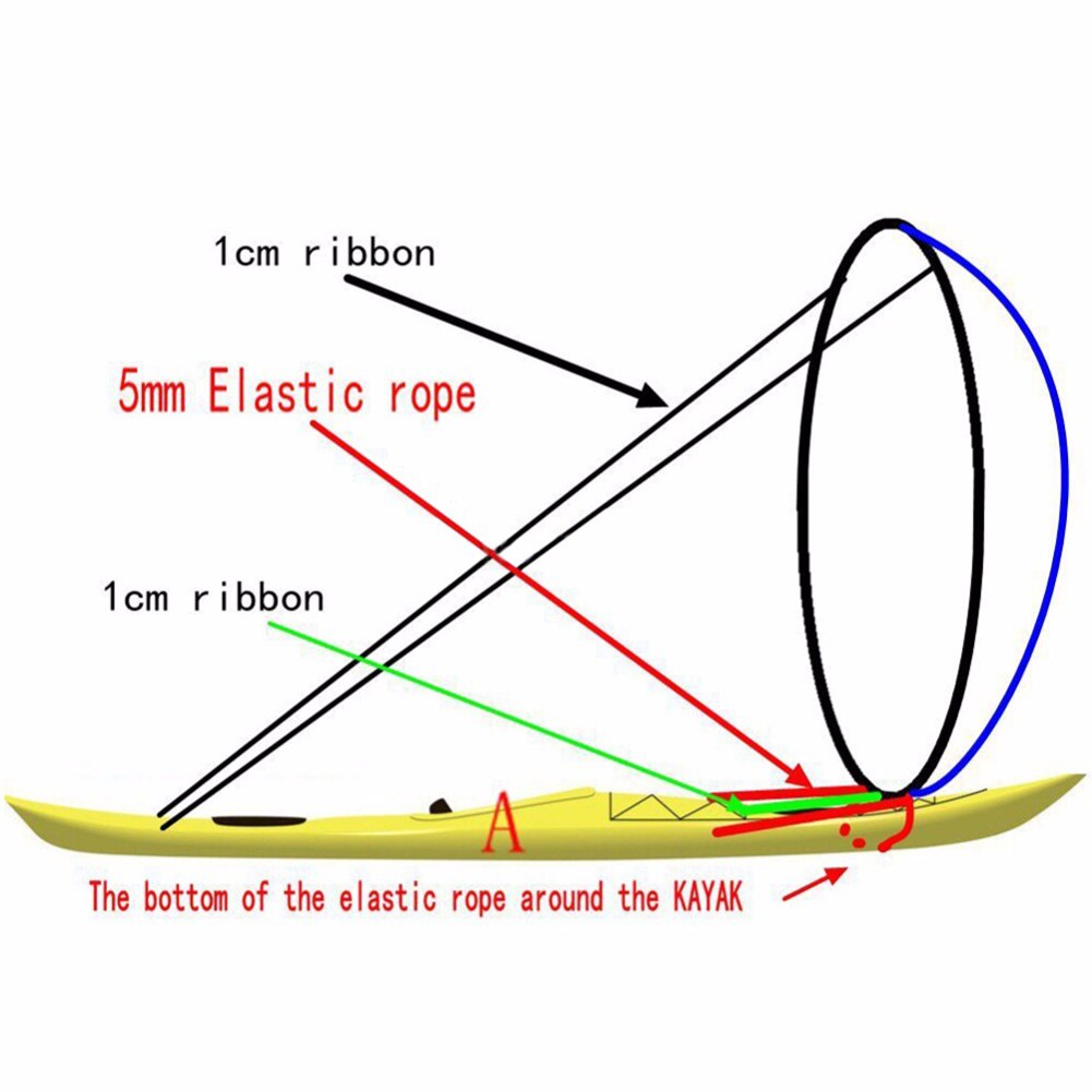 US Flag Foldable Transparent Window Wind Sail for Kayak Canoe Inflatable Boat