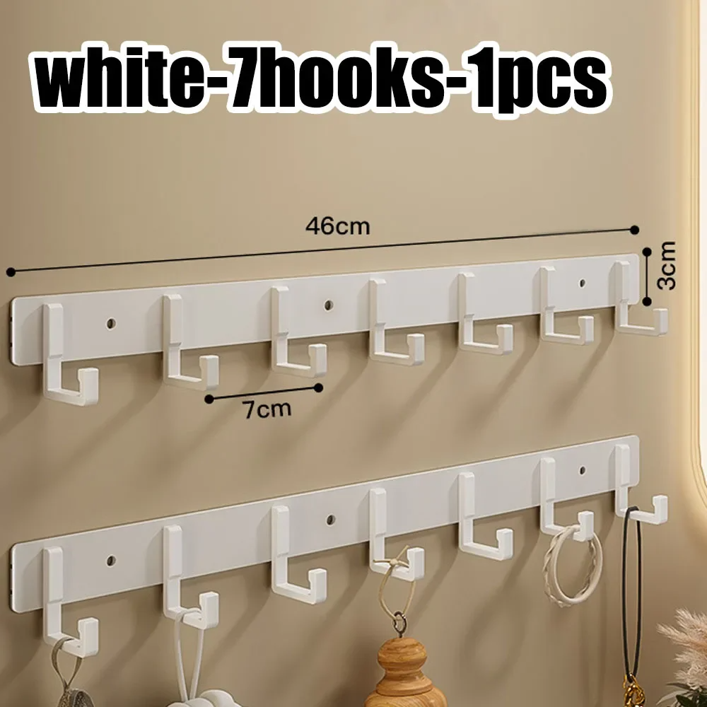 Perchero sin perforaciones, gancho de pared adhesivo, colgador de ropa de pared, ganchos colgantes, Mural de ganchillo, accesorios de baño, Hardware: Castaño