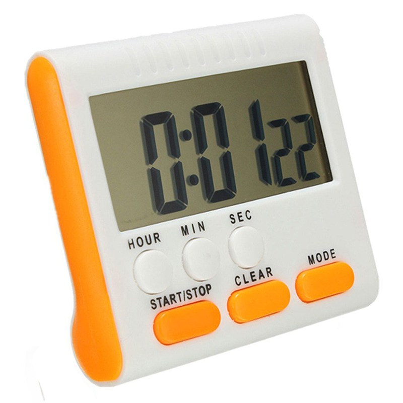Digital Egg Timer / Kitchen Timer With Loud Alarm, Up And Down Function, Magnetic Stand: Yellow