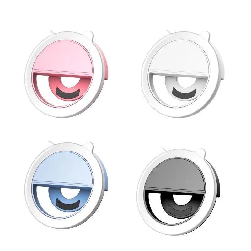 LED Cat Ear Selfie Ring Light Mobile Phone Flash Lens Beauty Fill Light Lamp Portable Clip for Photo Camera
