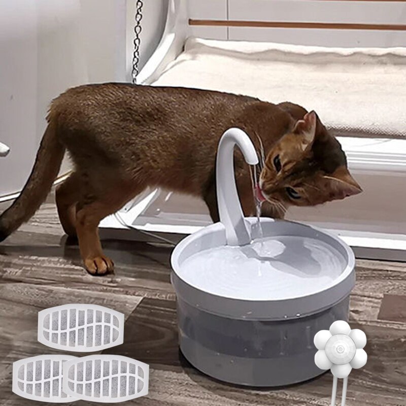 Automatic Pet Drinking Feeder Cat Water Fountain Cat Water Dispenser Sensor Filft Drinker With LED Light For Dogs Cats Fountain