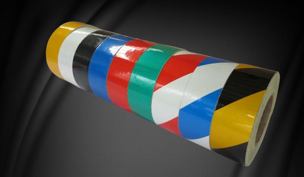 45 meter, Breedte 10 cm Lage reflecterende verkeer waarschuwing kleur plakband, veiligheid apparatuur waarschuwing tape met lijm,