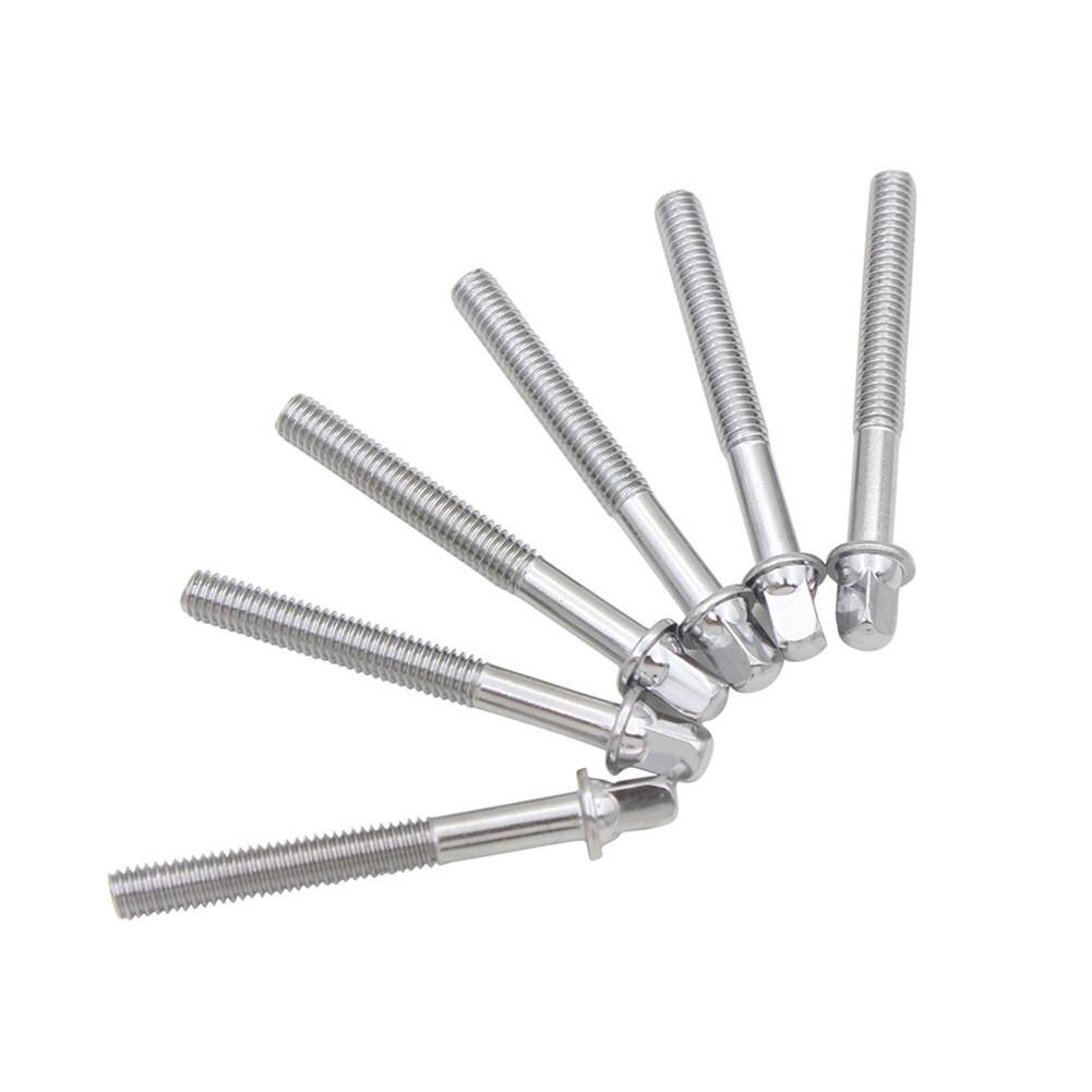 6 stuks/partij snaredrum spanstangen korte schroeven bouten hand muziekinstrument vervangende onderdelen accessoires: Default Title