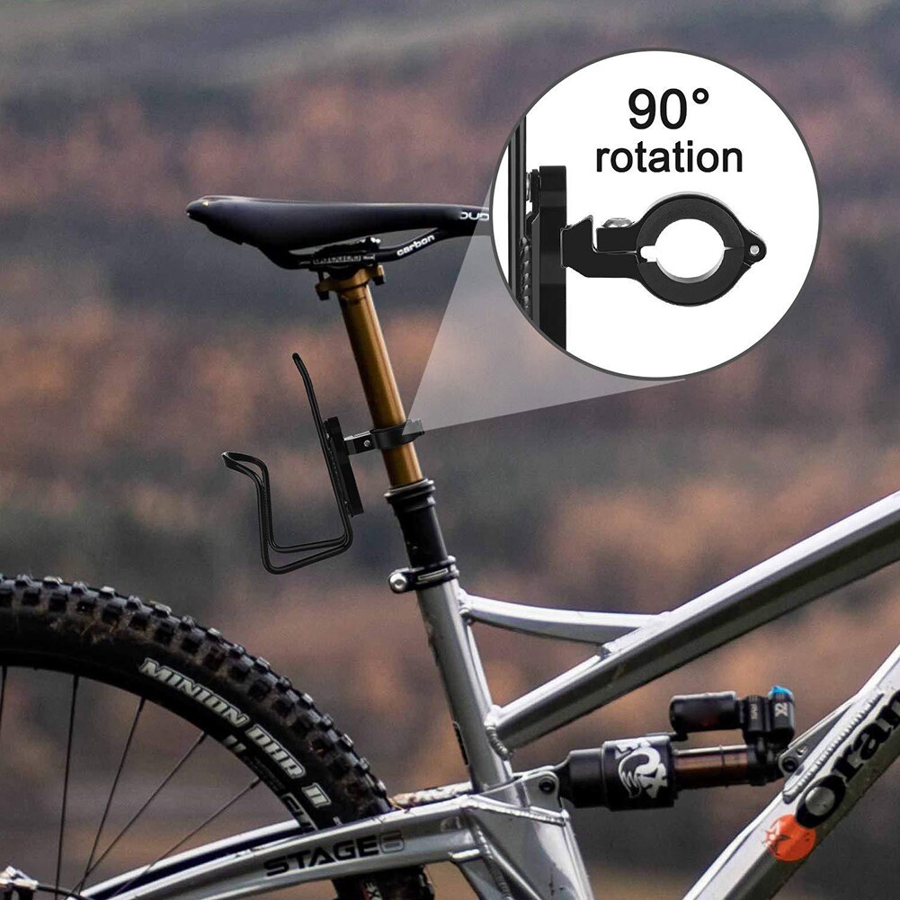 Bike Scooter Aluminum Alloy Bottle Cage Mount Adapter Fixing Clip Adjustable Bicycle Handlebar Water Holder Rack Clamp Seat Post