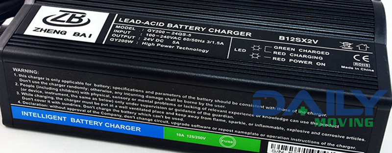 24V 5A piombo gel di acido caricabatteria per sedia a rotelle elettrica o scooter di mobilità o golf cart AL Telaio con ventilatore