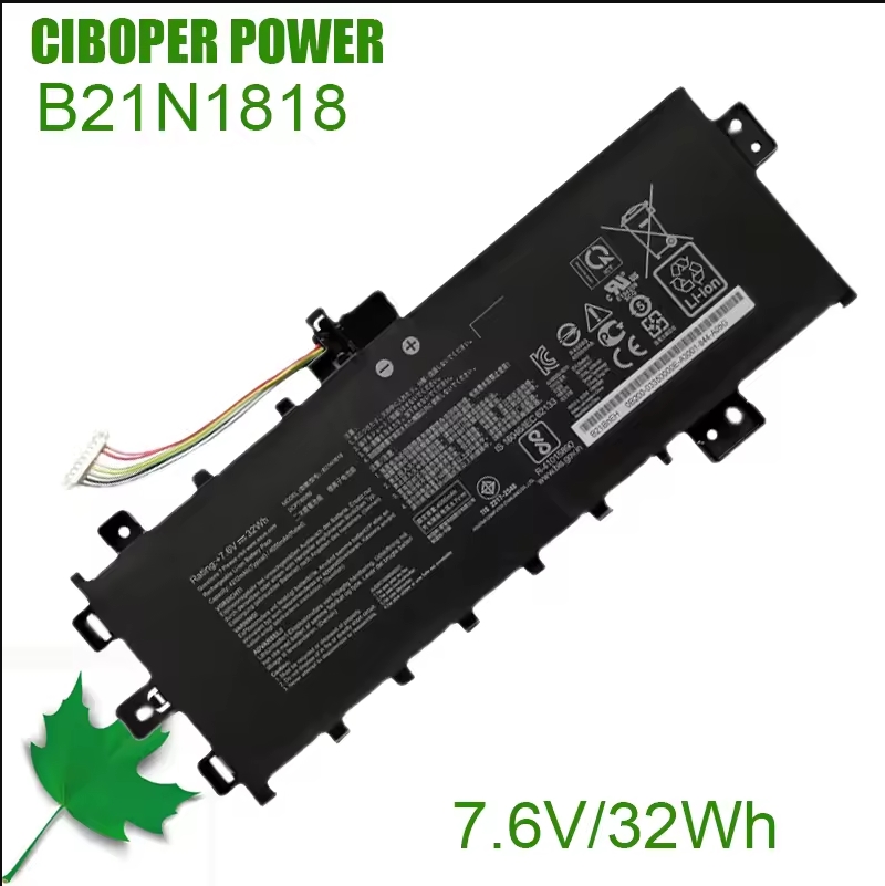 CP Original Battery C21N1818 7.7V/37Wh For VivoBook 14 X412 X412DA X412F X412FA X412FJ V4000 V4000F V4000D C21N1818-1 B21N1818-2: Yellow