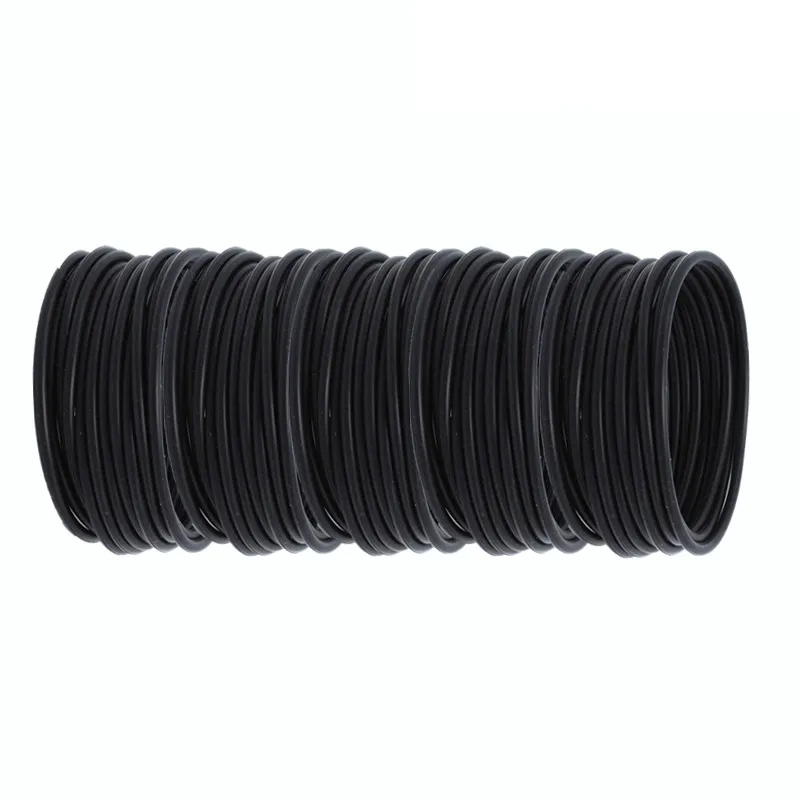 10pcs Black Silicone Bracelets Punk Rock Rubber Band Hip Hop Wristbands Elastic Hairbands Ponytail Scrunchie Bangle Accessories