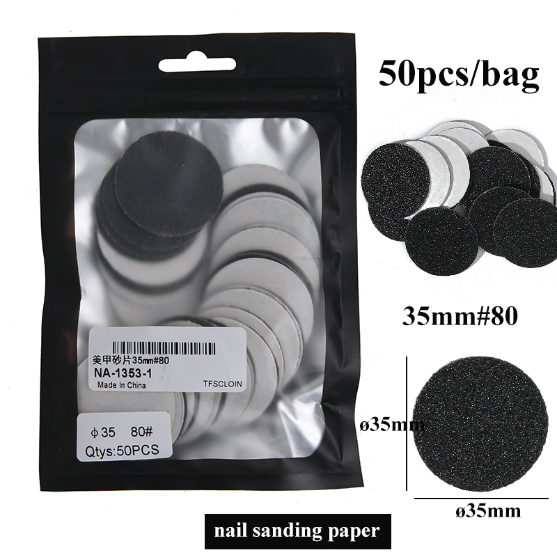 20/25/35mm Edelstahl Schleifpapier Metall Rabatt Pedikübetreffend rotierend Grat füße Datei Calluse Schleifpapier Nagel bohrer Zubehör: Elfenbein