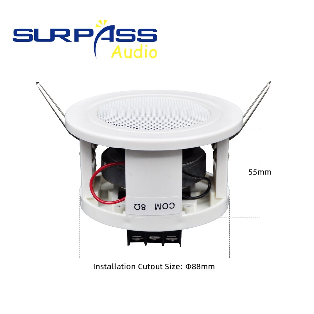 Mini Ceiling Speaker 3inch Roof 3-6W Passive Speakers Horn PA System For Home Background Music Cinema Theater Player