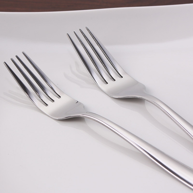 6pcs Stainless Steel Dinner Fork Table Forks Fruit Dessert Cutlery Salad Kitchen Dining Bar Restaurant Flatware Xmas Dinner set