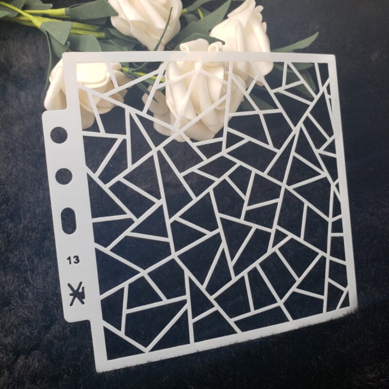 2pc Letter Triangle Stencil Painting Template DIY Walls Scrapbooking Diary Album Coloring Embossing Decoration Graffiti Reusable