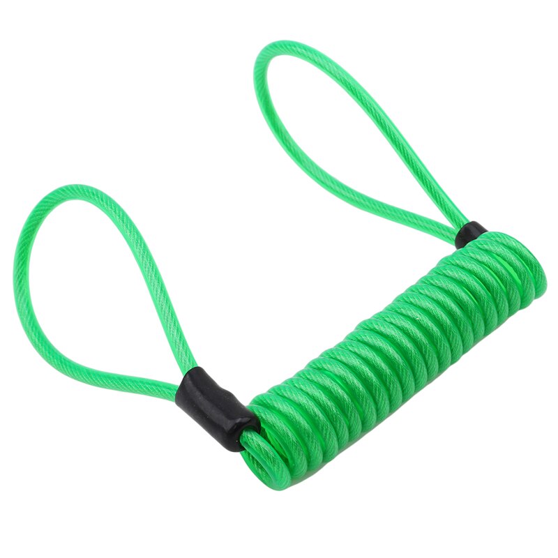 Stretch Length 120cm Bicycle Lock Reminder Elastic Rope Anti-Theft Bike Motorcycle Scooter Spring Cable Wire 4 Color: green