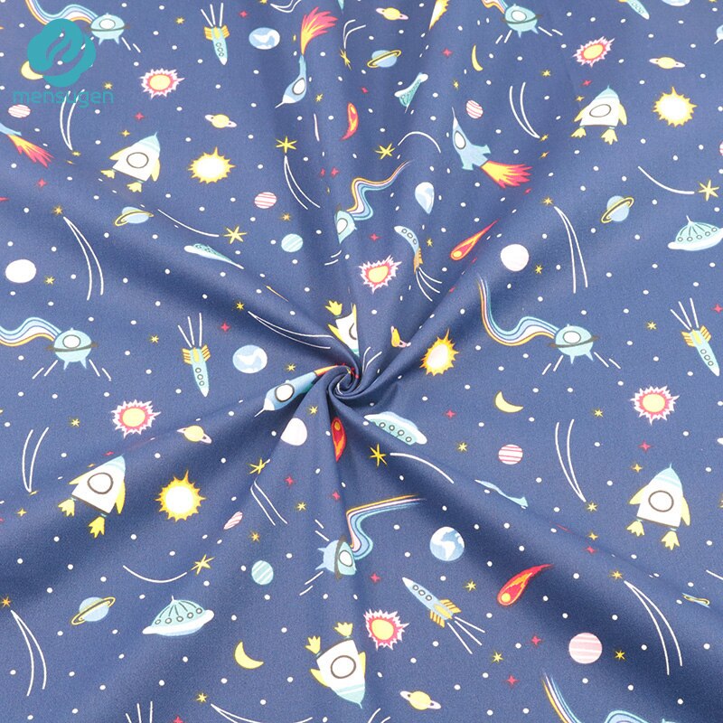 Tissus de dessins animés Rocket vaisseau spatial, tissus en coton pour Patchwork matelassé, tissus à coudre pour enfant garçon, Telas Scrapbook, 8 pièces/lot