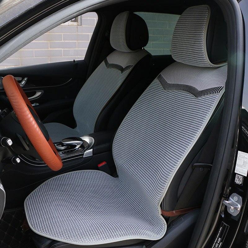Cojín de asiento delantero para coche, cubierta de malla de aire 3D, transpirable, compatible con la mayoría de los coches, camiones, SUV, protección de asientos, 1 o 2 unidades: 2 Front seat Grey